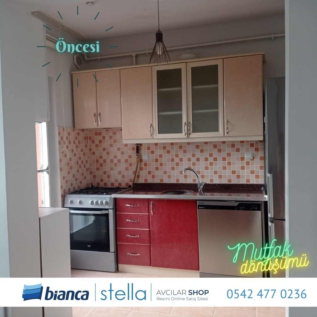 Stella Shop Avcılar - Bianca Avcılar Bayisi Bianca Stella Avcılar Shop Mutfak Dolabı Boyama Mutfak Dönüşümü